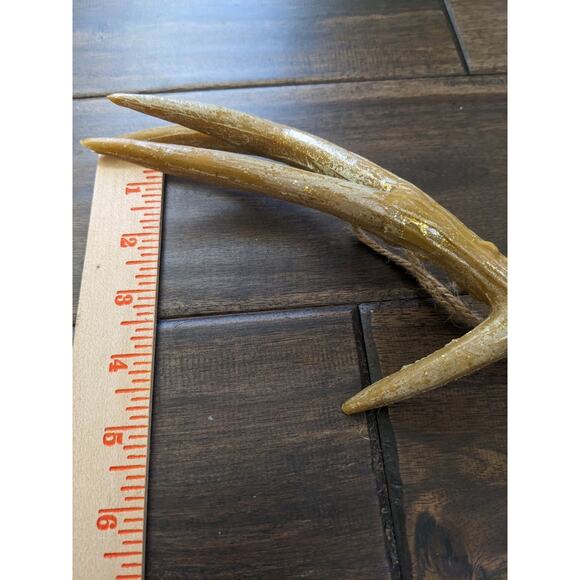 Woodland Holiday Antlers Set of 4 Christmas Ornament Decor New - Picture 4 of 6